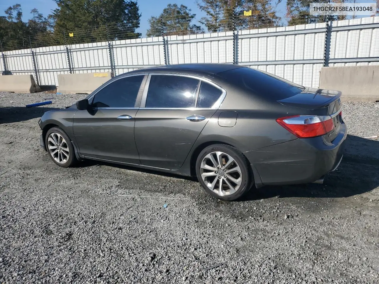 1HGCR2F58EA193048 2014 Honda Accord Sport