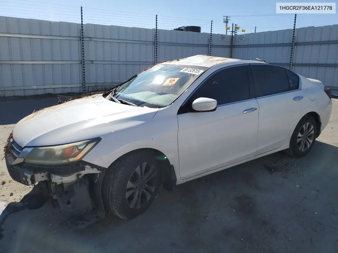 1HGCR2F36EA121778 2014 Honda Accord Lx