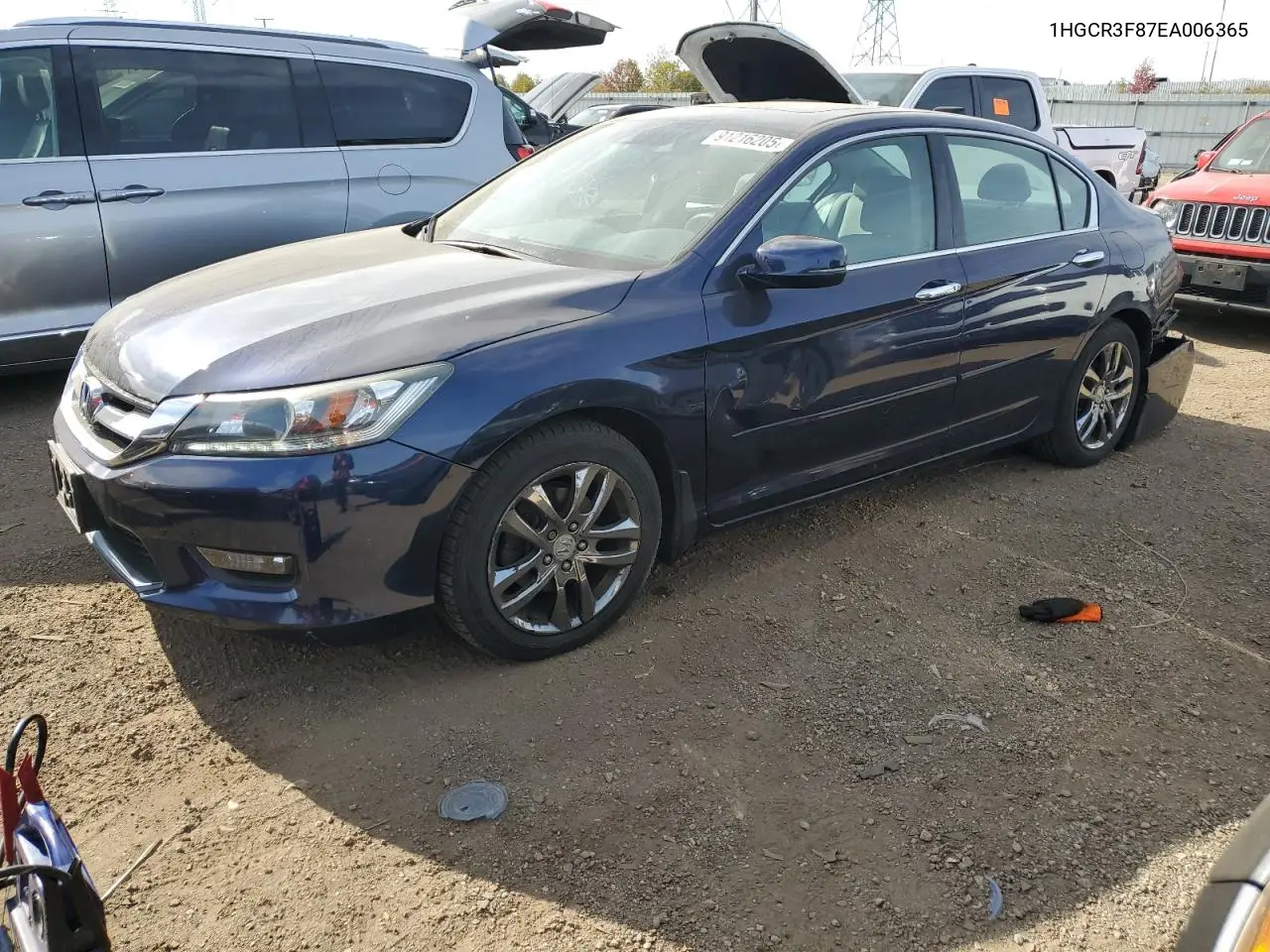 1HGCR3F87EA006365 2014 Honda Accord Exl