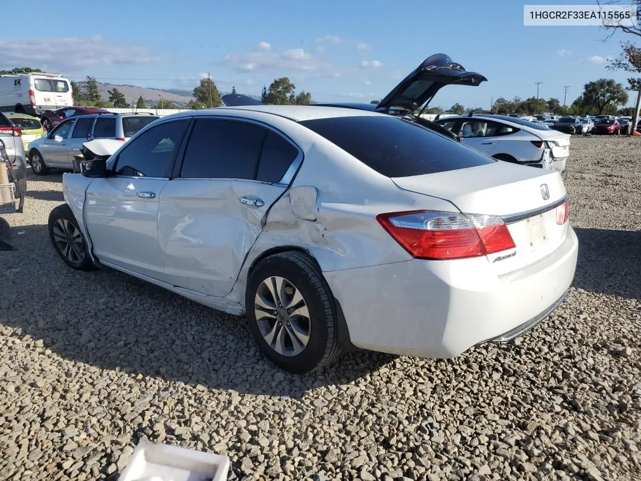 1HGCR2F33EA115565 2014 Honda Accord Lx