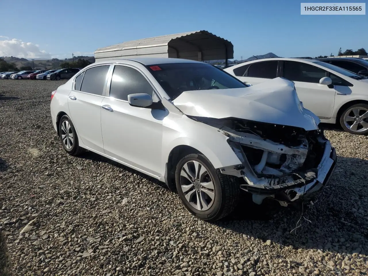 1HGCR2F33EA115565 2014 Honda Accord Lx