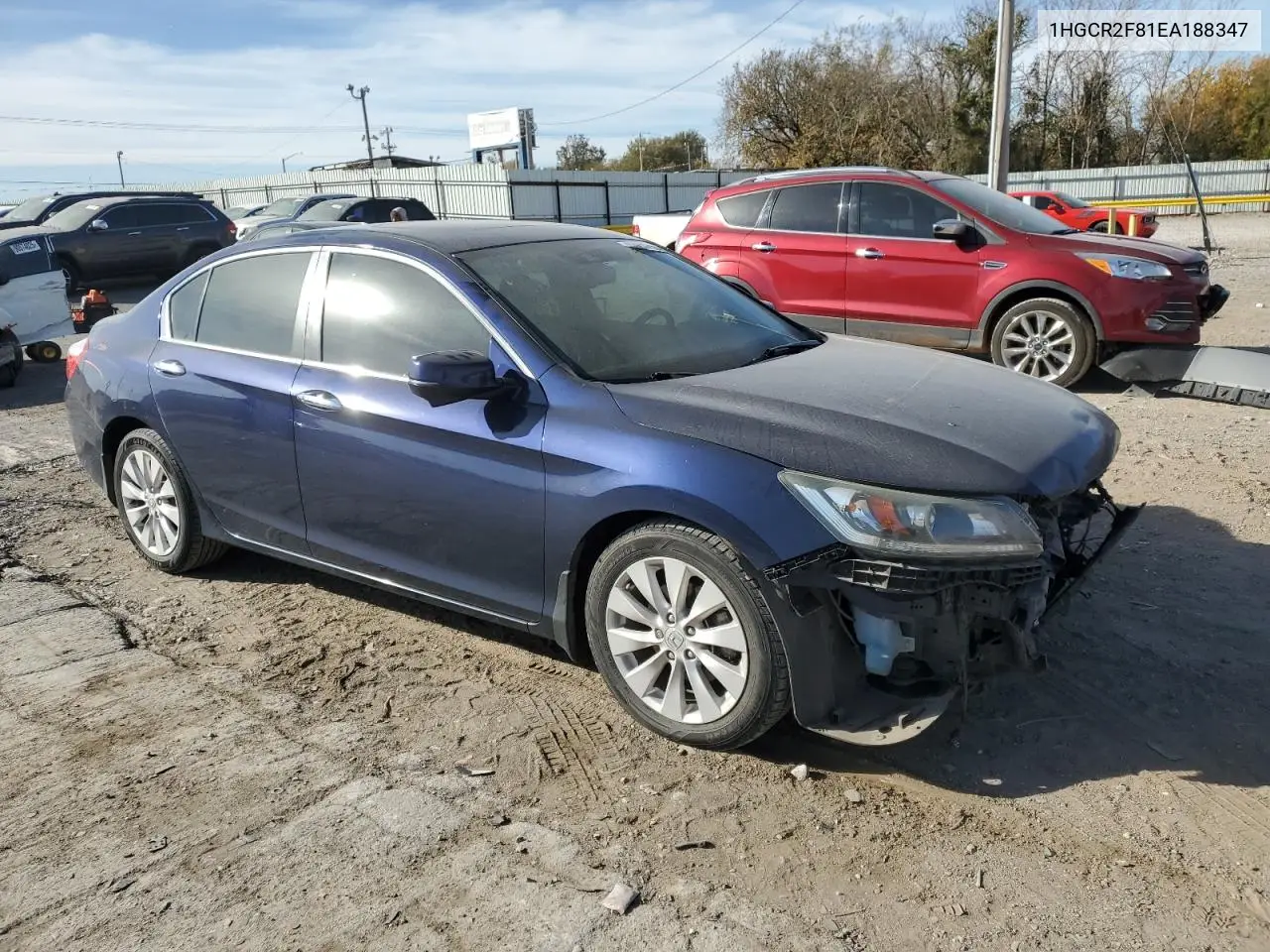 1HGCR2F81EA188347 2014 Honda Accord Exl