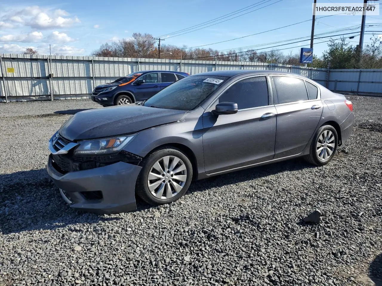 1HGCR3F87EA021447 2014 Honda Accord Exl