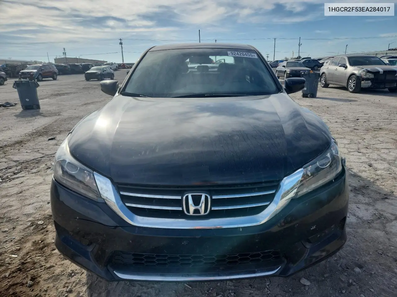 1HGCR2F53EA284017 2014 Honda Accord Sport