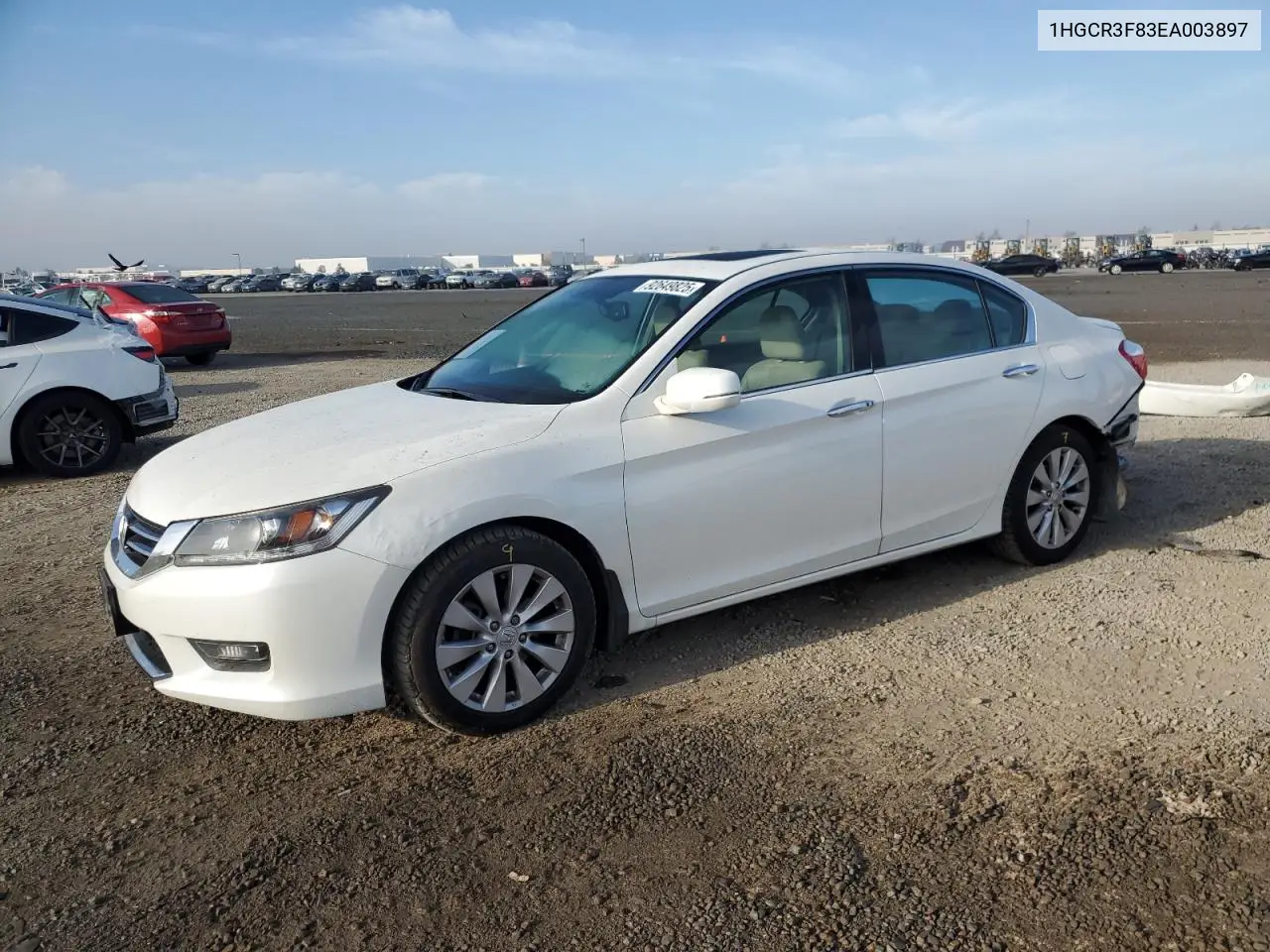 1HGCR3F83EA003897 2014 Honda Accord Exl