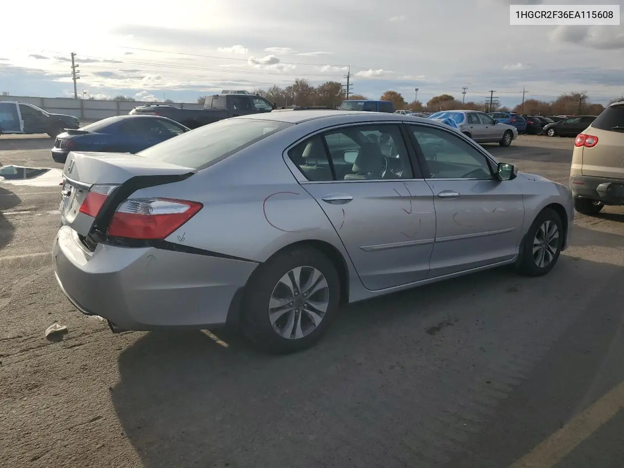 1HGCR2F36EA115608 2014 Honda Accord Lx
