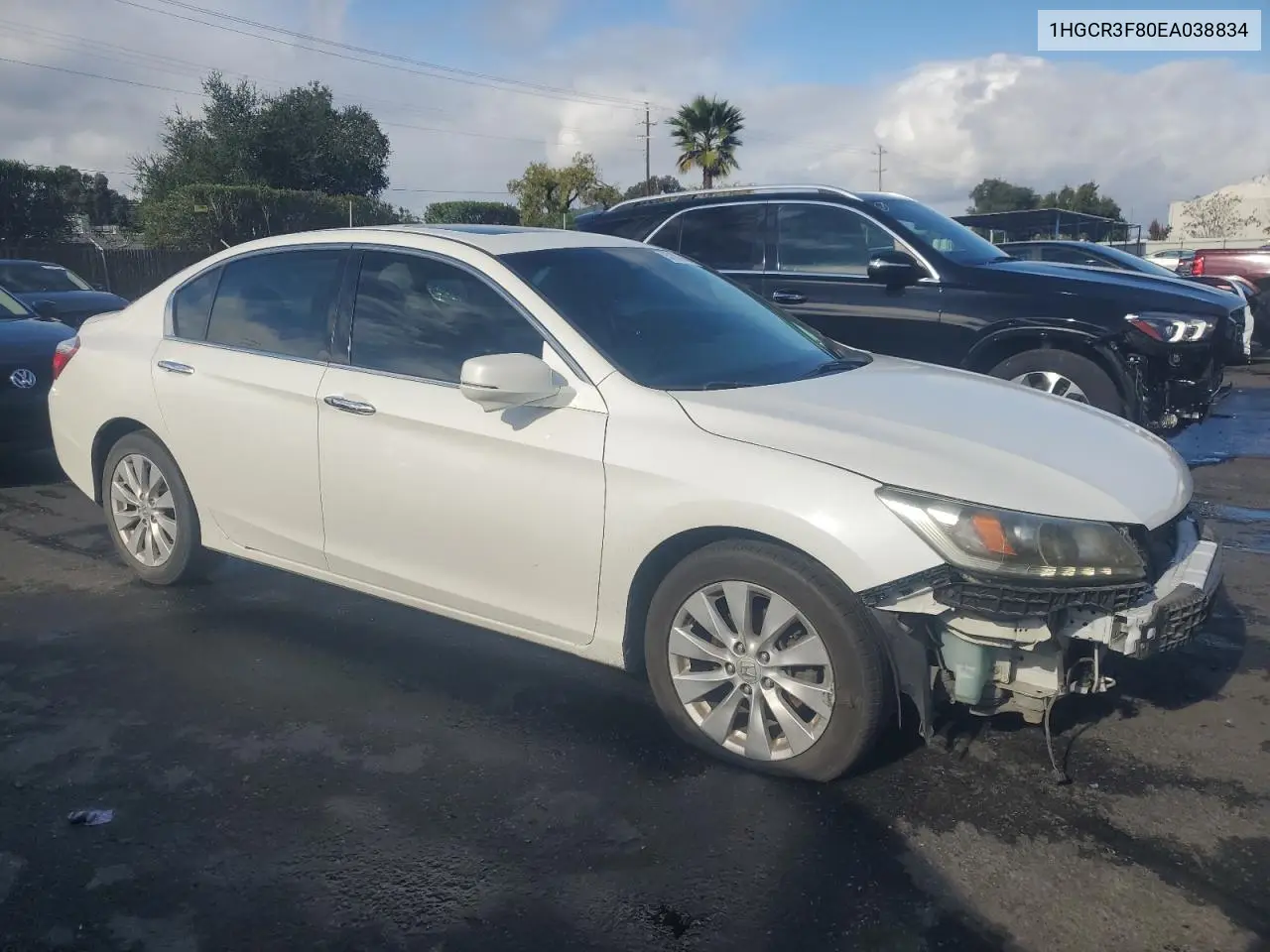 1HGCR3F80EA038834 2014 Honda Accord Exl