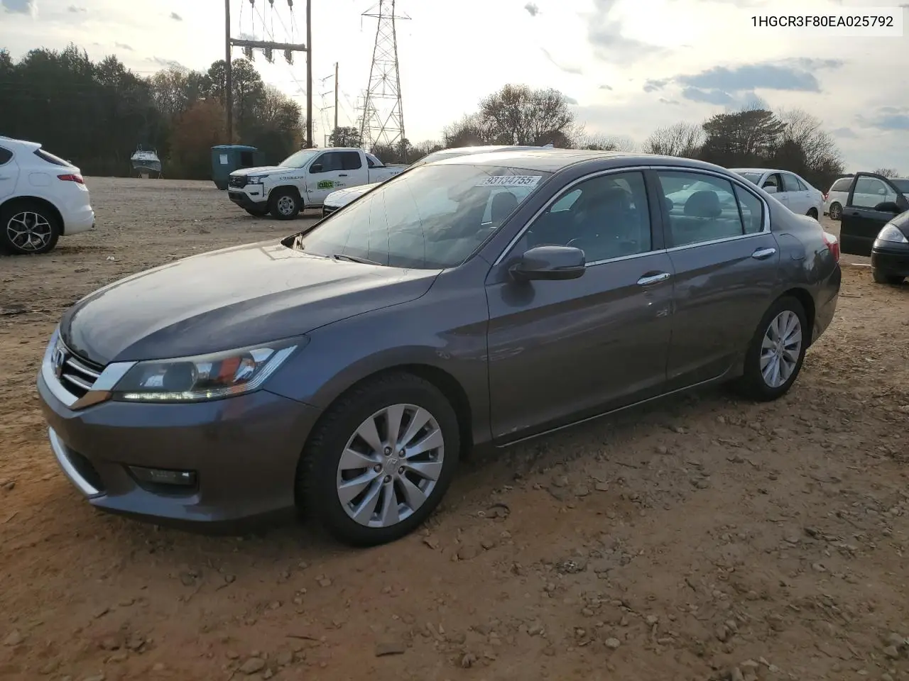 1HGCR3F80EA025792 2014 Honda Accord Exl