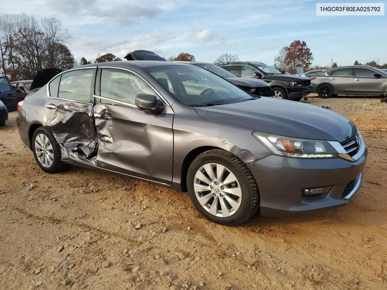 1HGCR3F80EA025792 2014 Honda Accord Exl