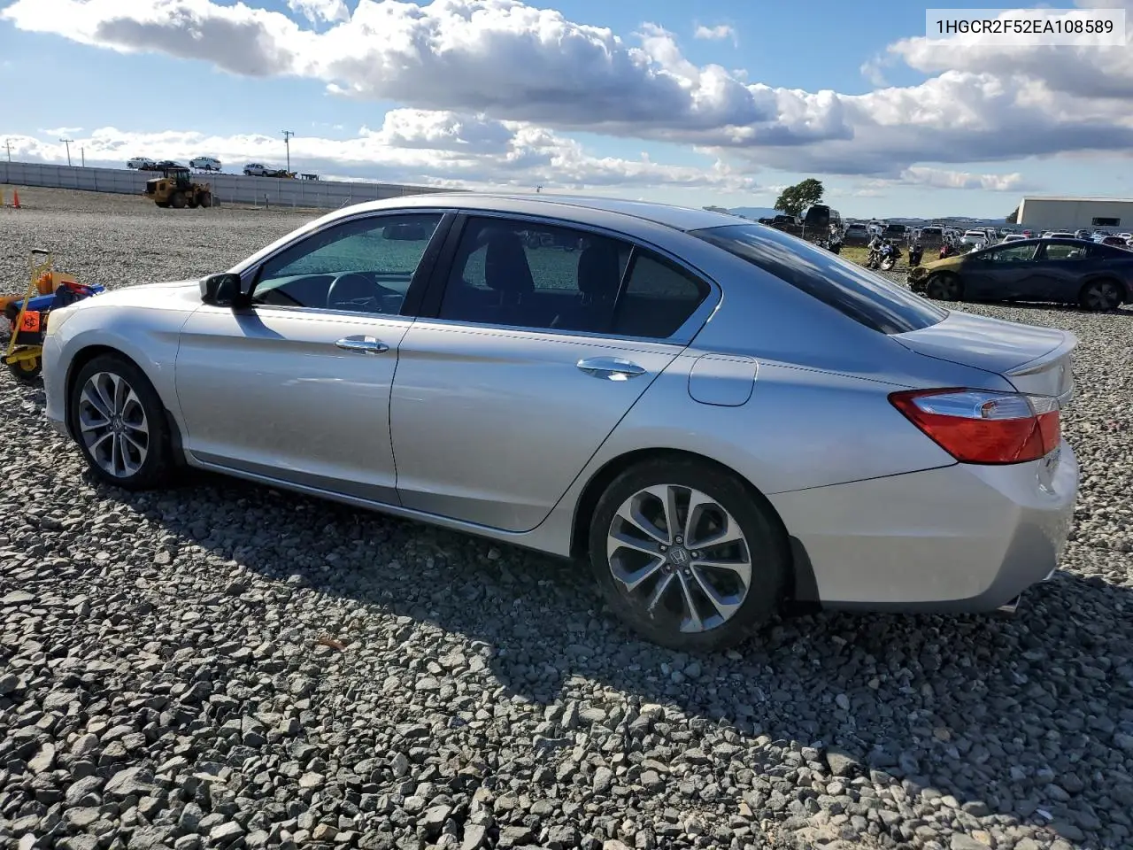 1HGCR2F52EA108589 2014 Honda Accord Sport