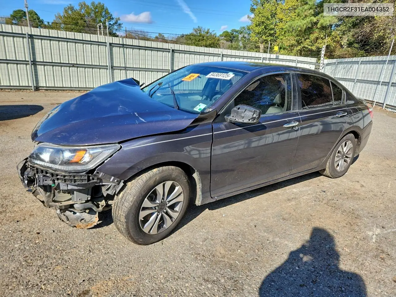 1HGCR2F31EA004352 2014 Honda Accord Lx
