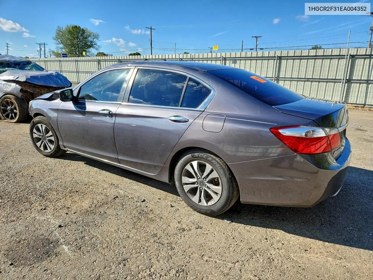 1HGCR2F31EA004352 2014 Honda Accord Lx