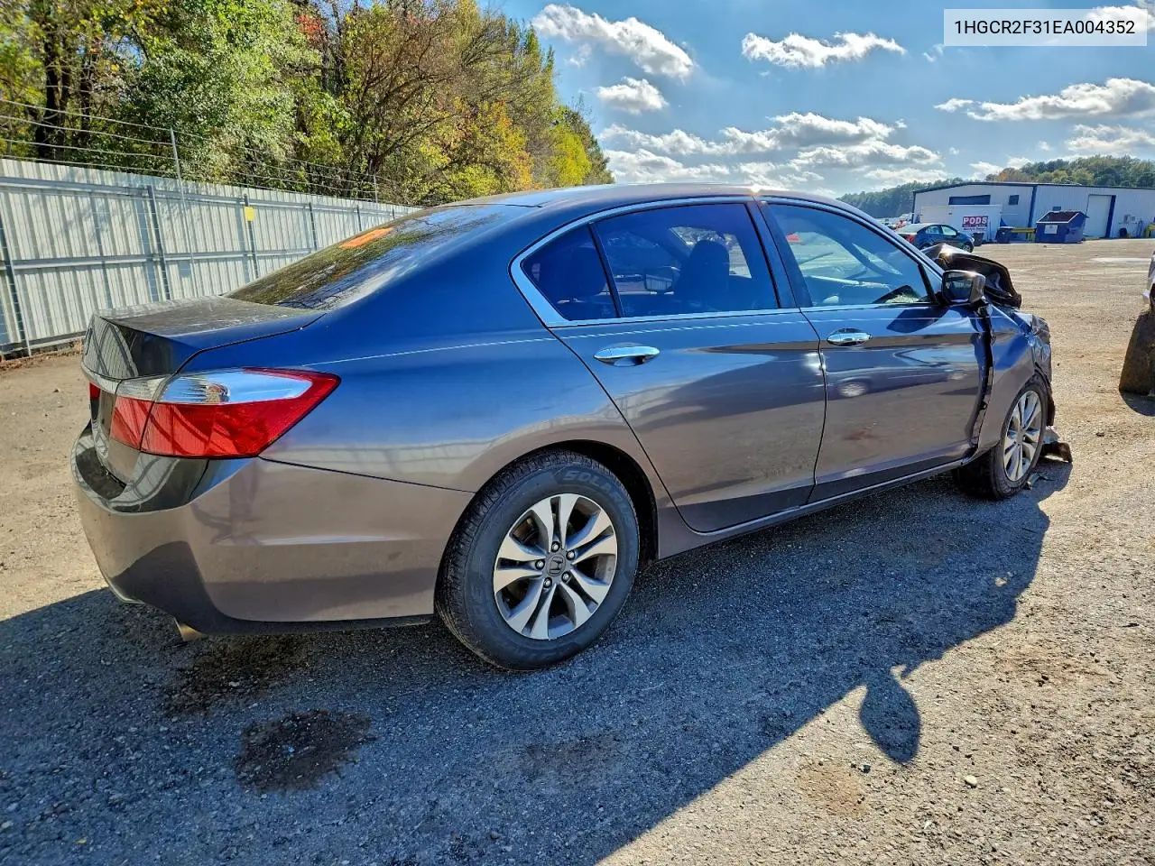 1HGCR2F31EA004352 2014 Honda Accord Lx