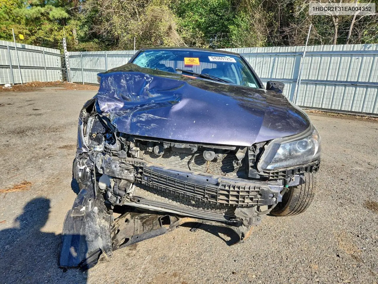 1HGCR2F31EA004352 2014 Honda Accord Lx