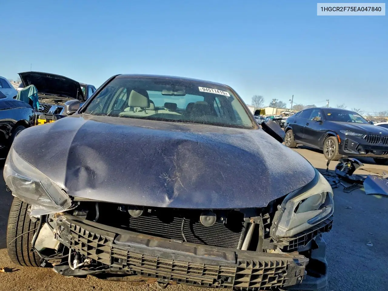 1HGCR2F75EA047840 2014 Honda Accord Ex