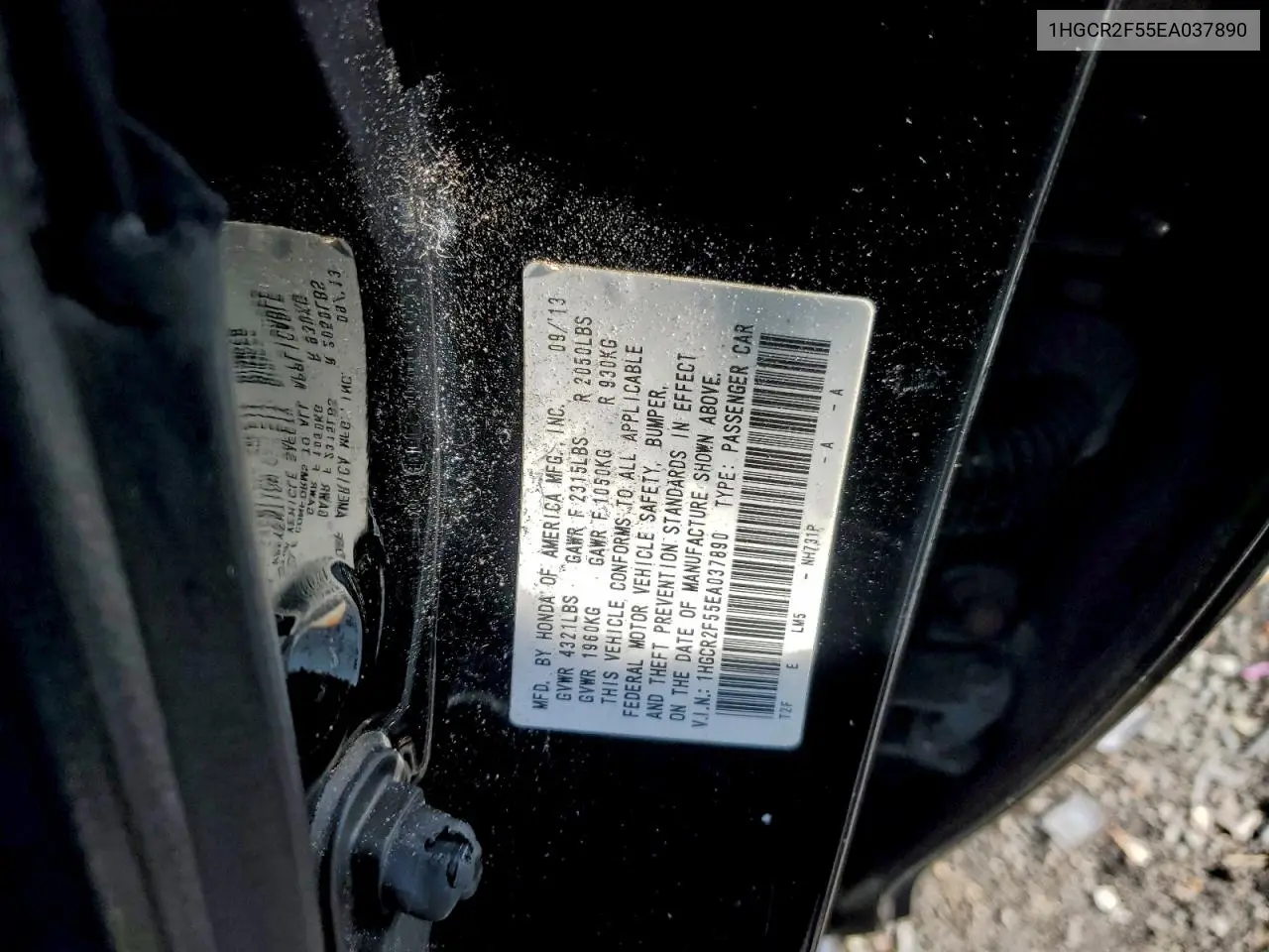1HGCR2F55EA037890 2014 Honda Accord Sport