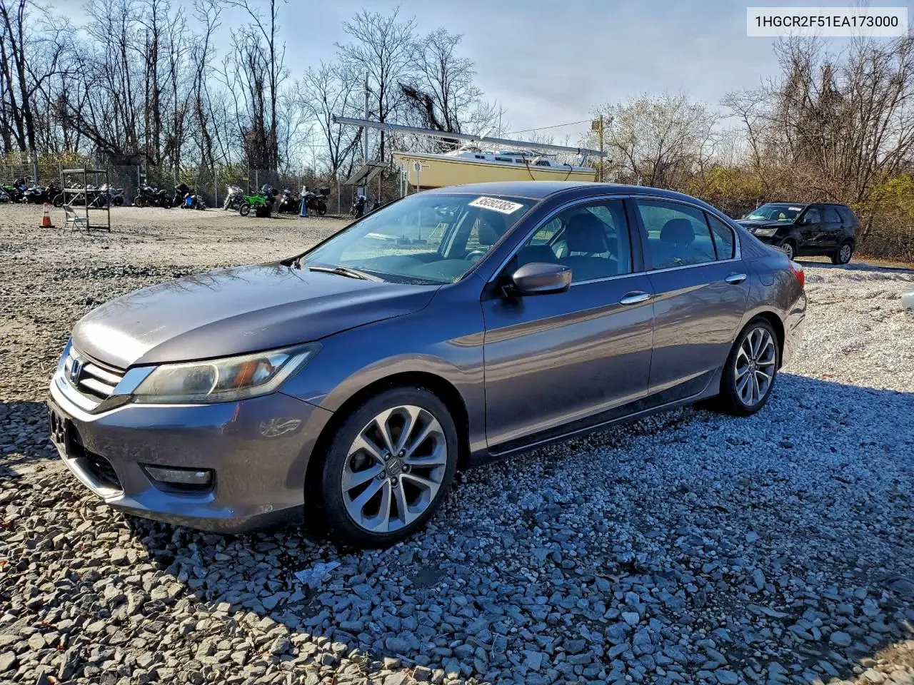 1HGCR2F51EA173000 2014 Honda Accord Sport
