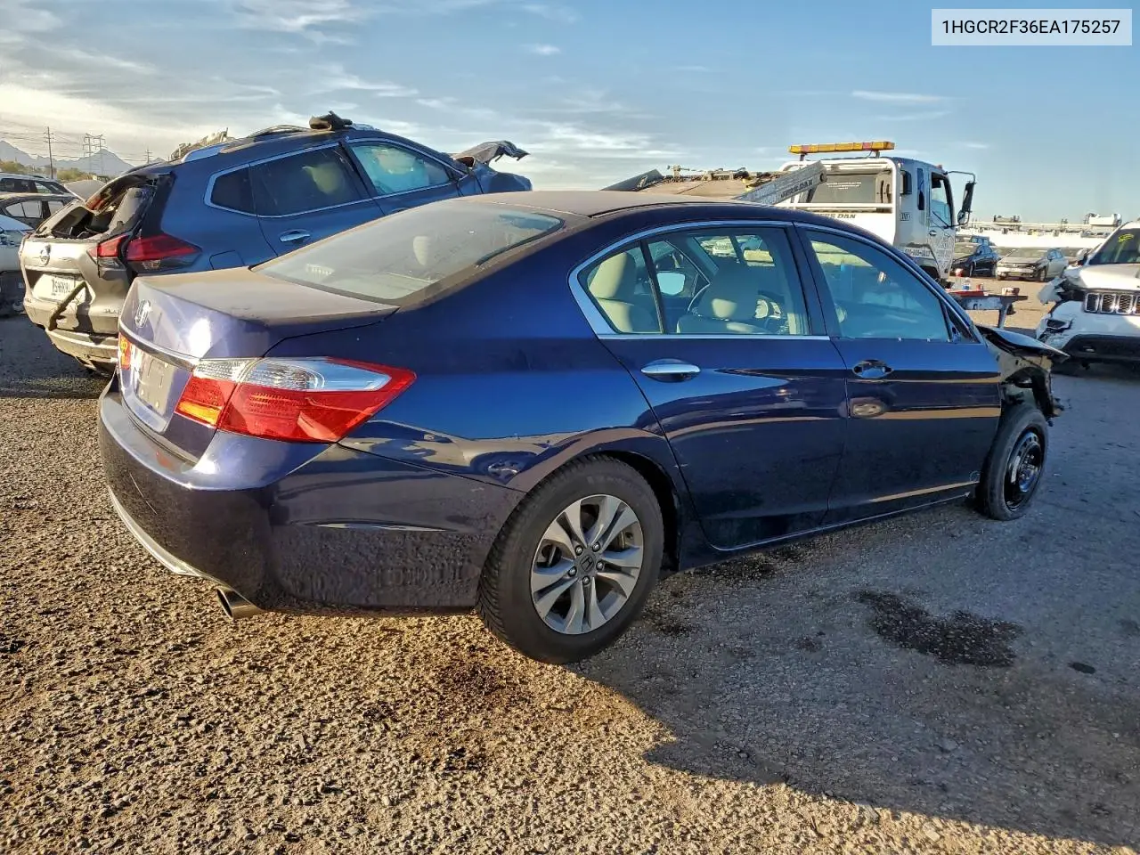 1HGCR2F36EA175257 2014 Honda Accord Lx