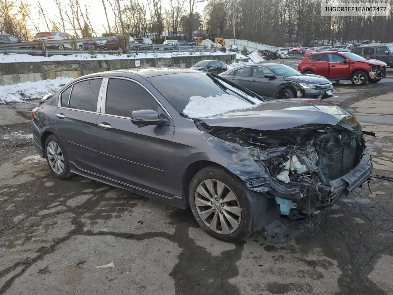 1HGCR3F81EA007477 2014 Honda Accord Exl