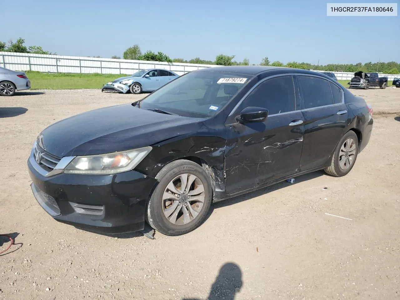 2015 Honda Accord Lx VIN: 1HGCR2F37FA180646 Lot: 71879274