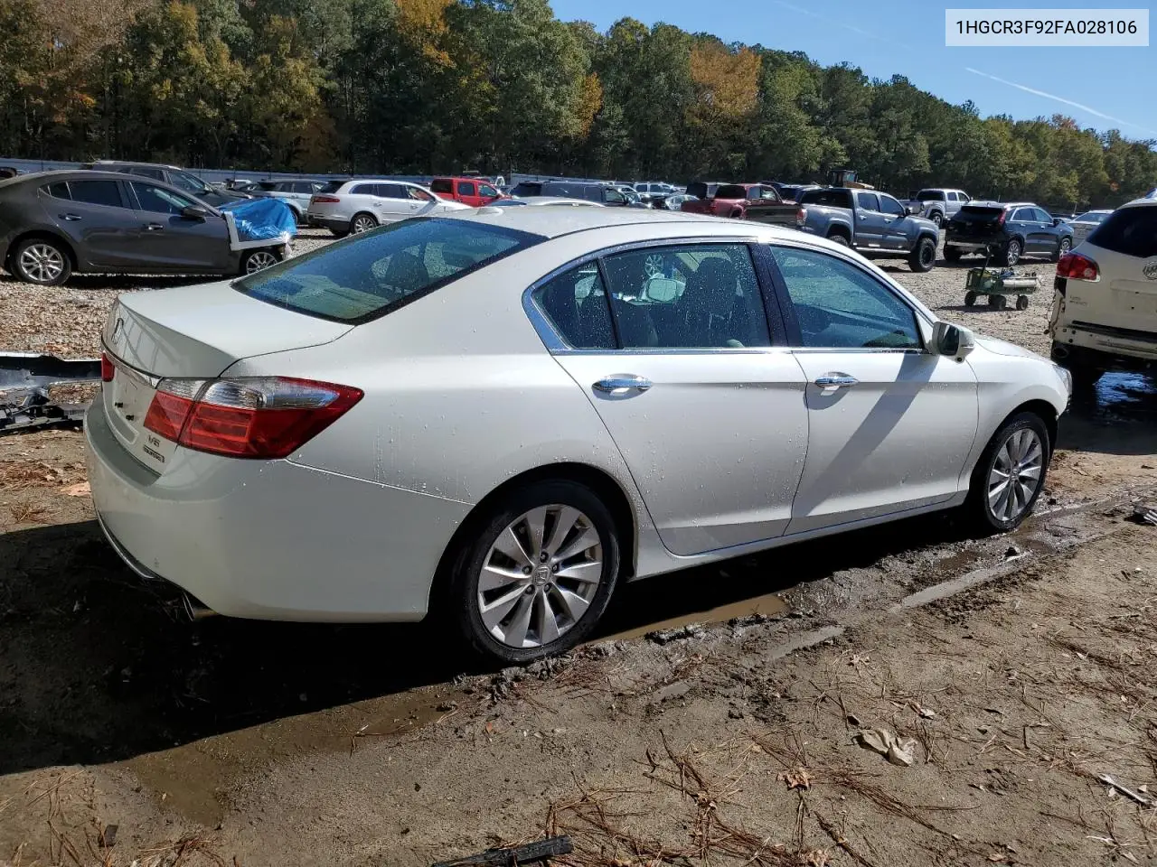 1HGCR3F92FA028106 2015 Honda Accord Touring