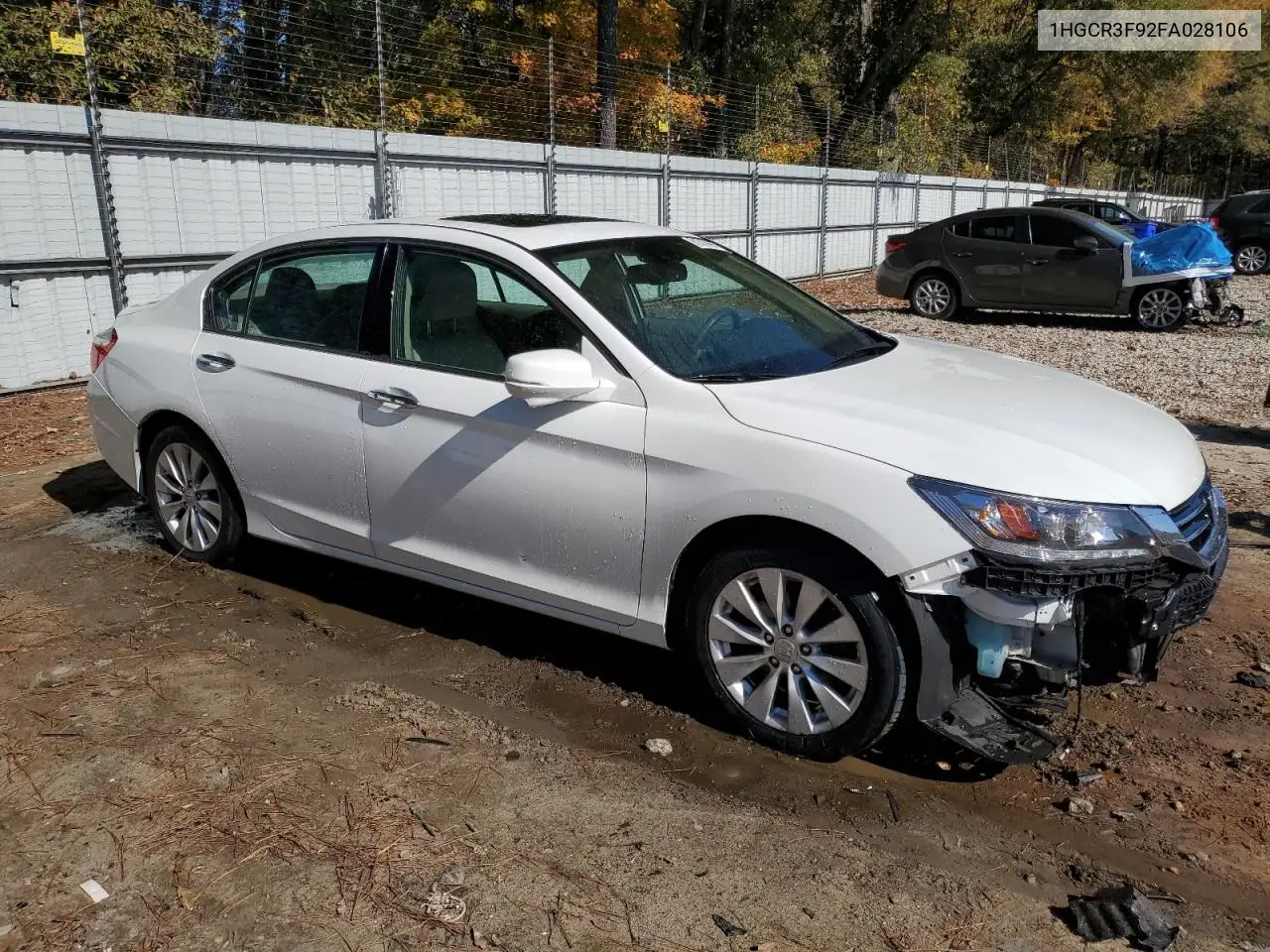 1HGCR3F92FA028106 2015 Honda Accord Touring