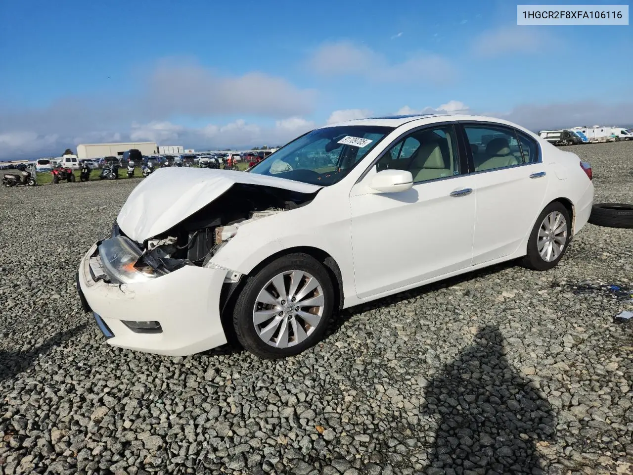 1HGCR2F8XFA106116 2015 Honda Accord Exl