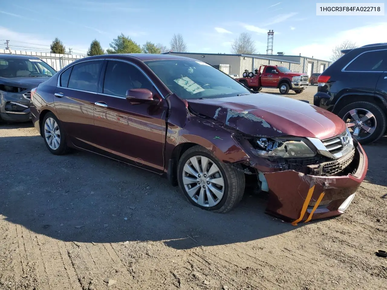 1HGCR3F84FA022718 2015 Honda Accord Exl