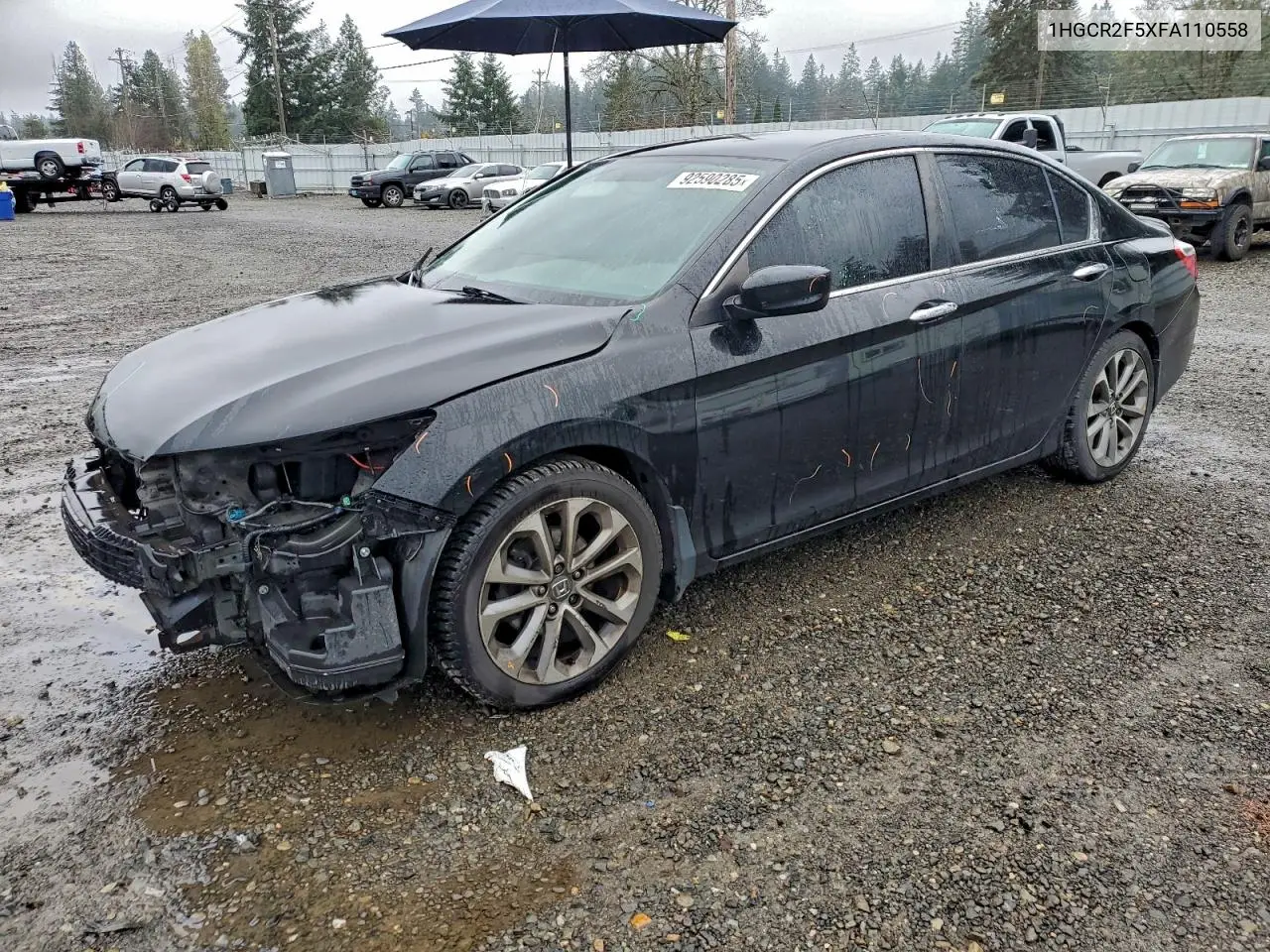 1HGCR2F5XFA110558 2015 Honda Accord Sport
