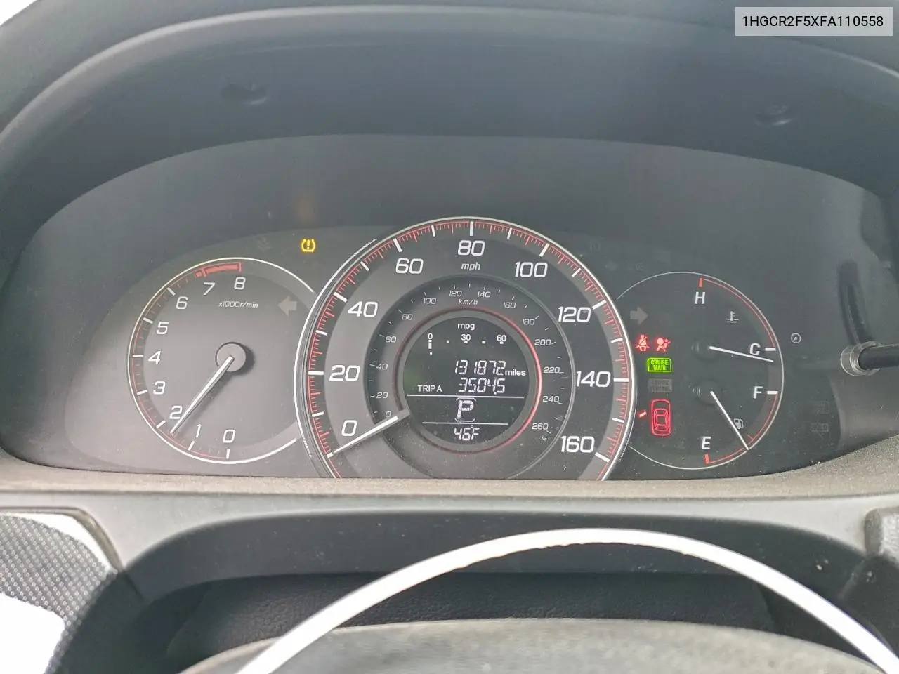 1HGCR2F5XFA110558 2015 Honda Accord Sport