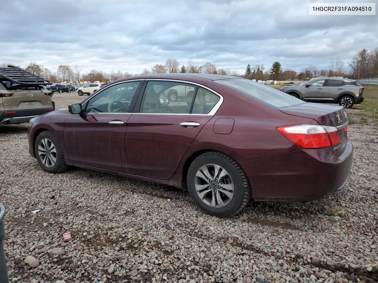 1HGCR2F31FA094510 2015 Honda Accord Lx