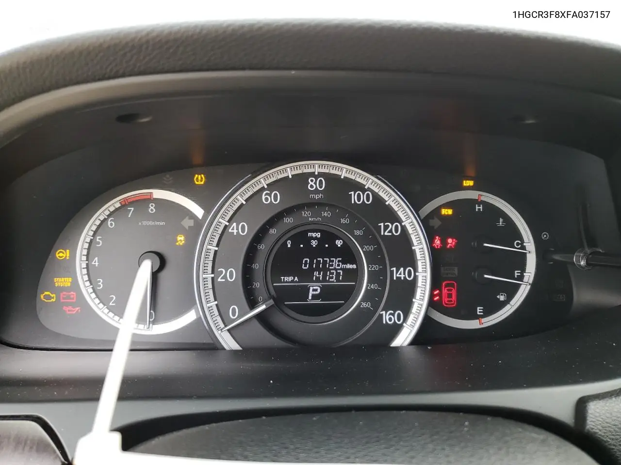 1HGCR3F8XFA037157 2015 Honda Accord Exl