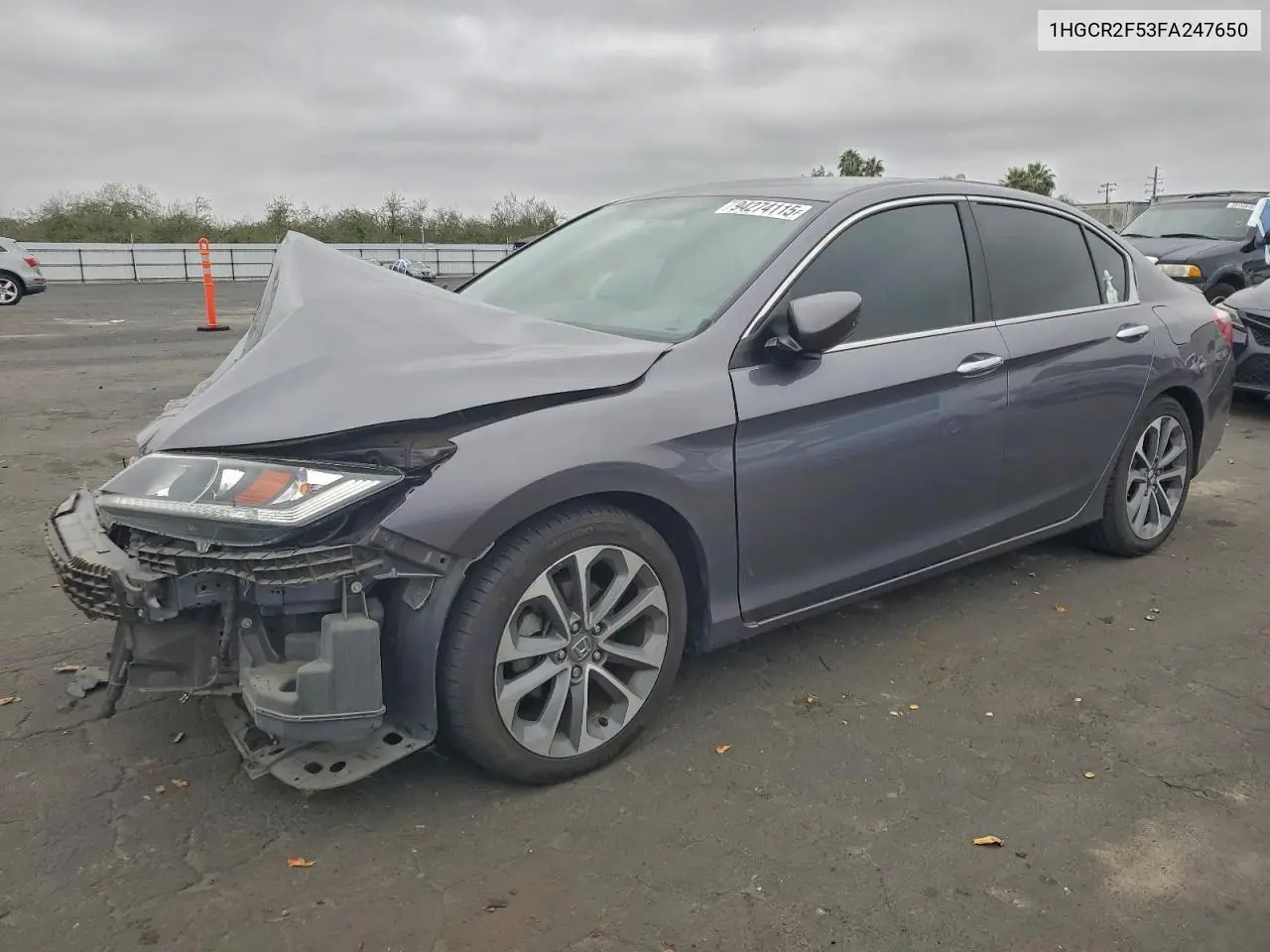 1HGCR2F53FA247650 2015 Honda Accord Sport