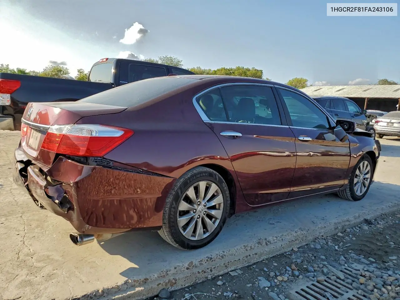 1HGCR2F81FA243106 2015 Honda Accord Exl