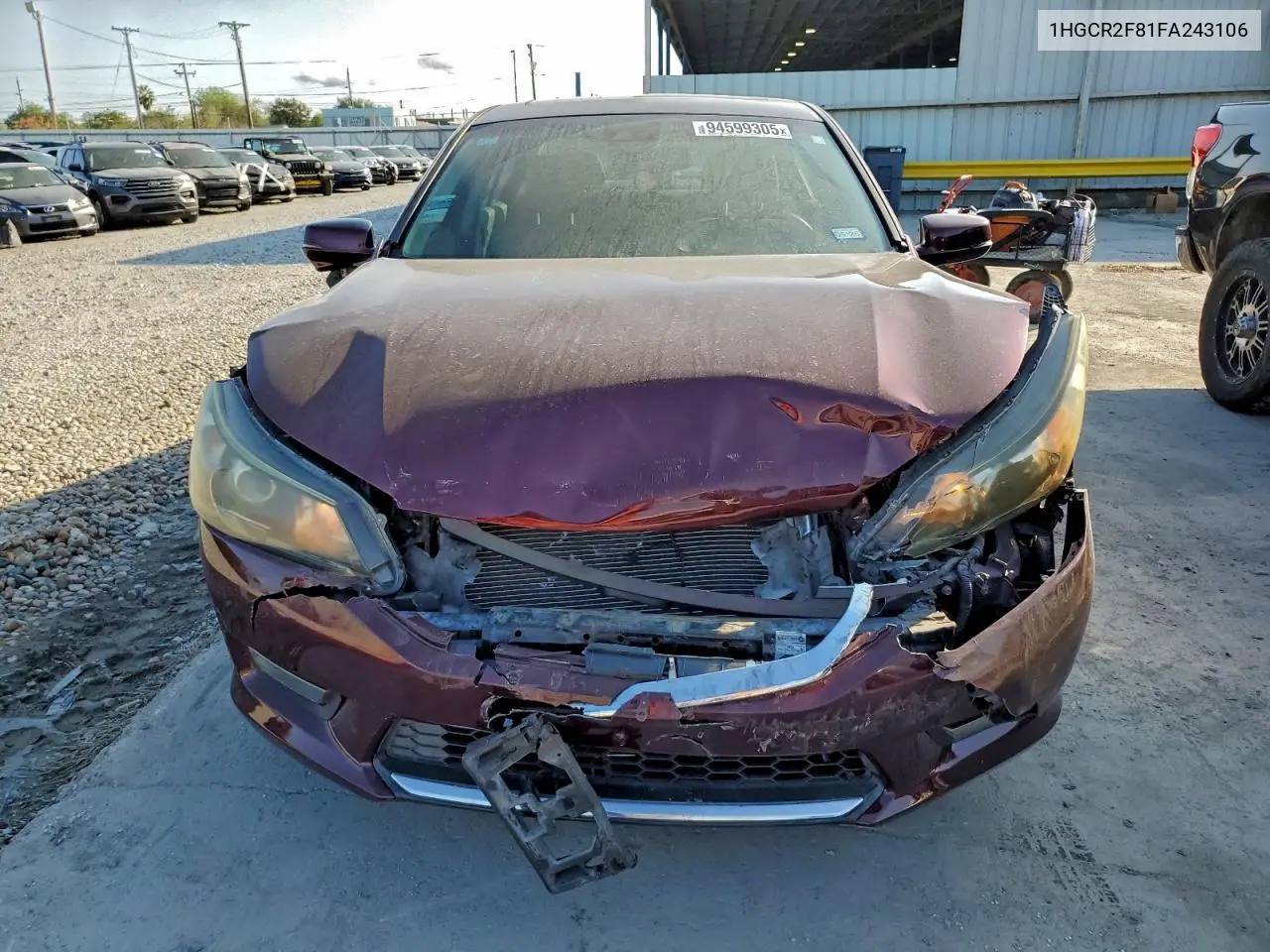 1HGCR2F81FA243106 2015 Honda Accord Exl
