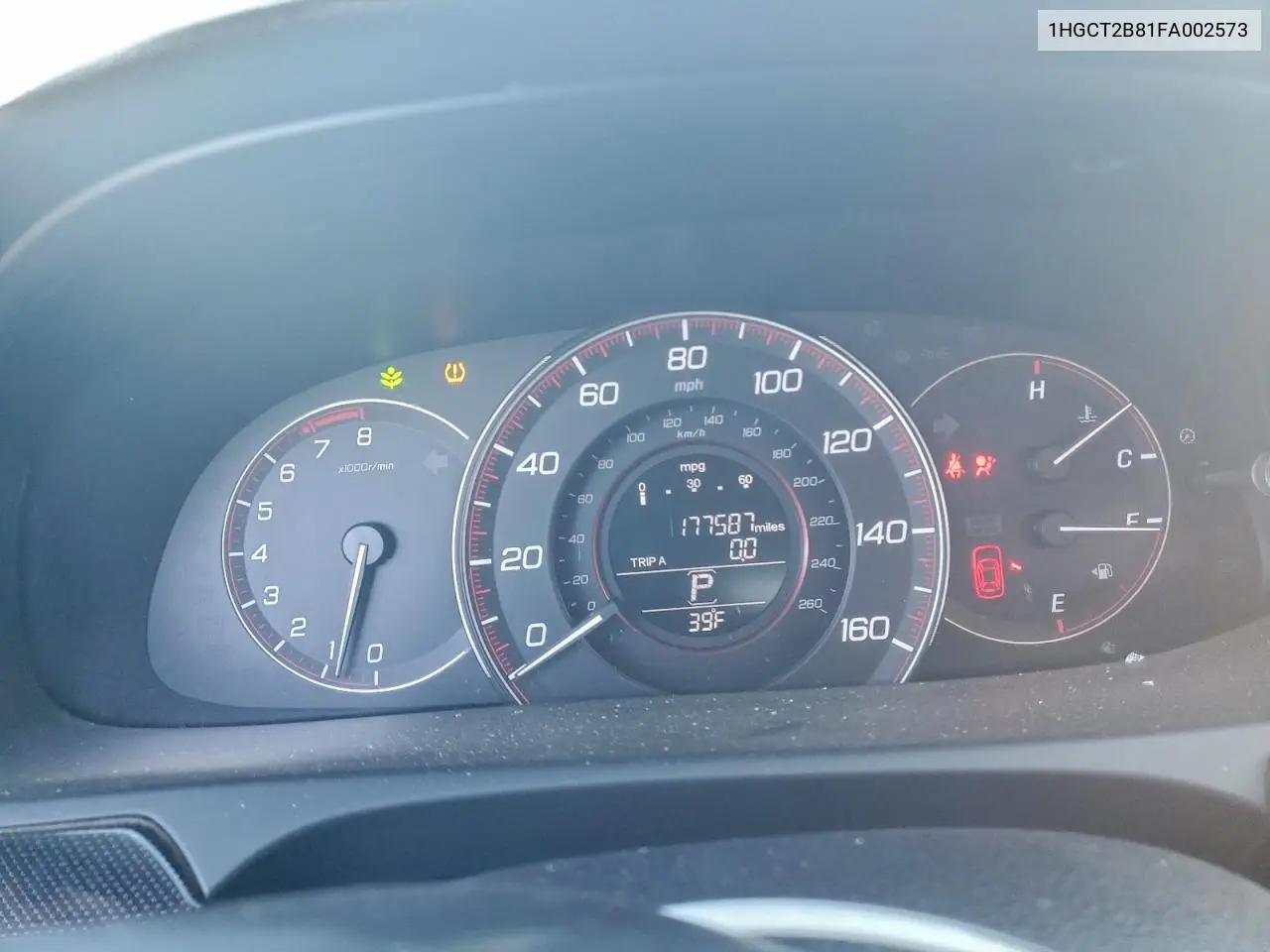 1HGCT2B81FA002573 2015 Honda Accord Exl