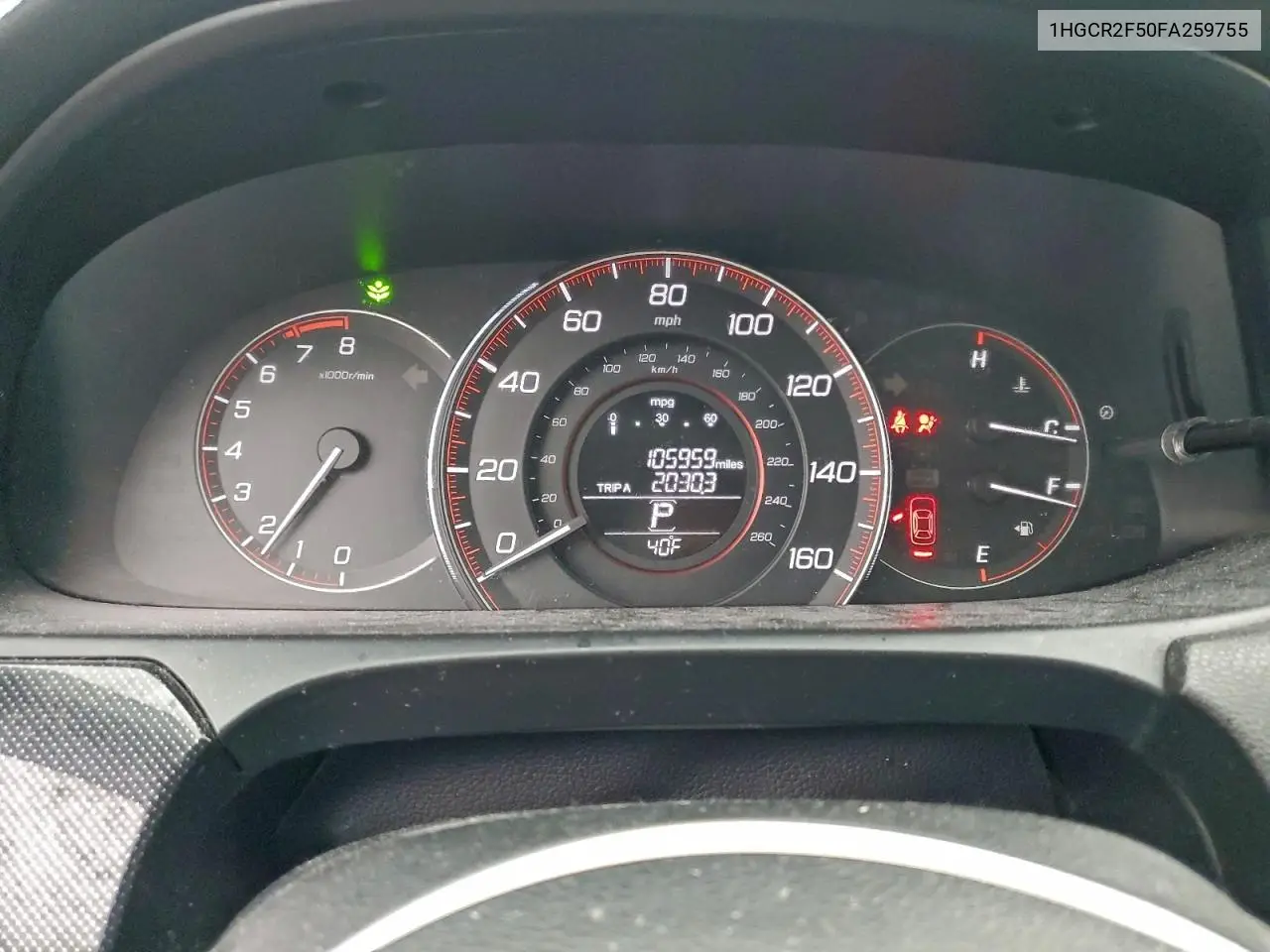 1HGCR2F50FA259755 2015 Honda Accord Sport