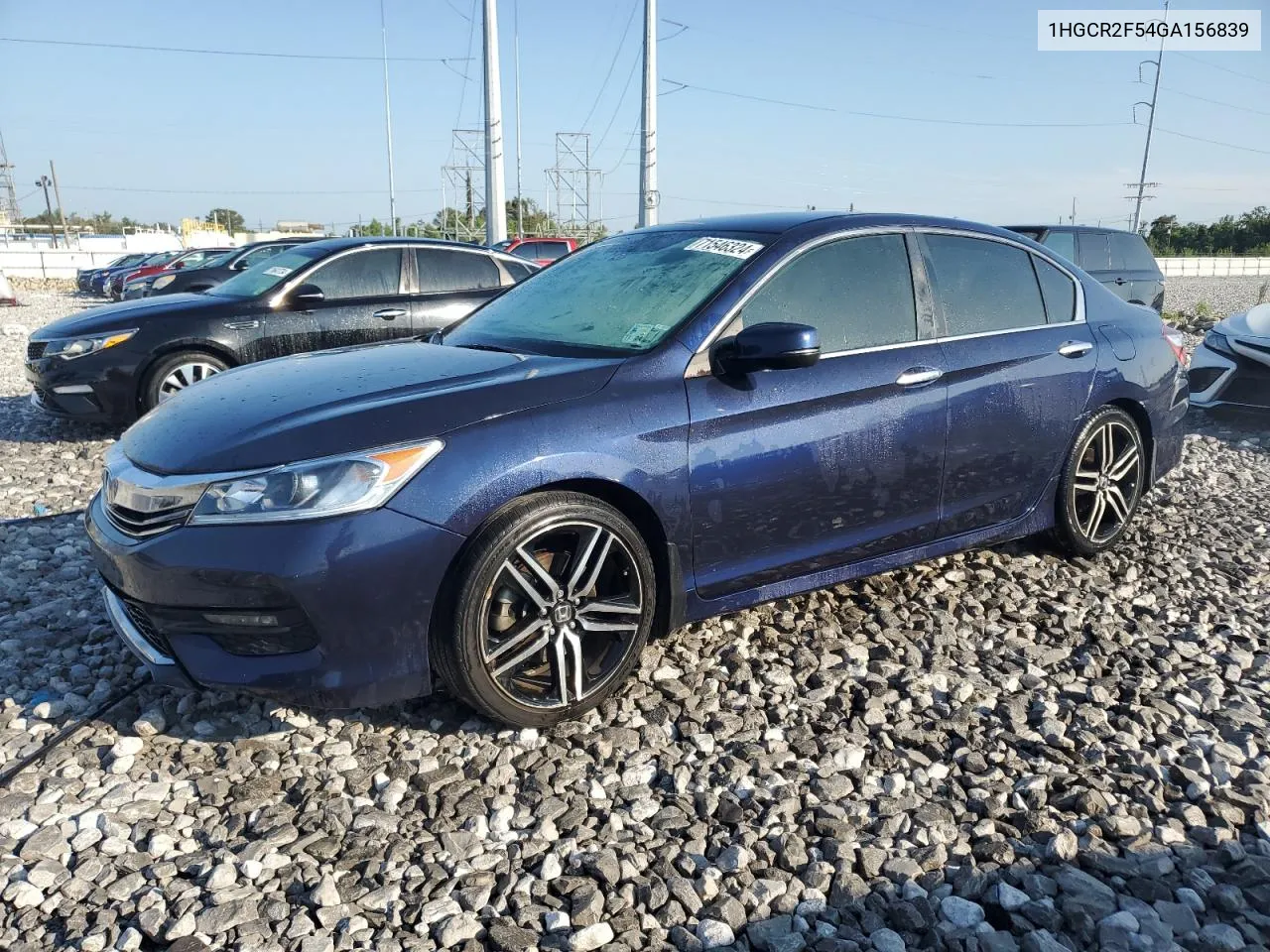 1HGCR2F54GA156839 2016 Honda Accord Sport