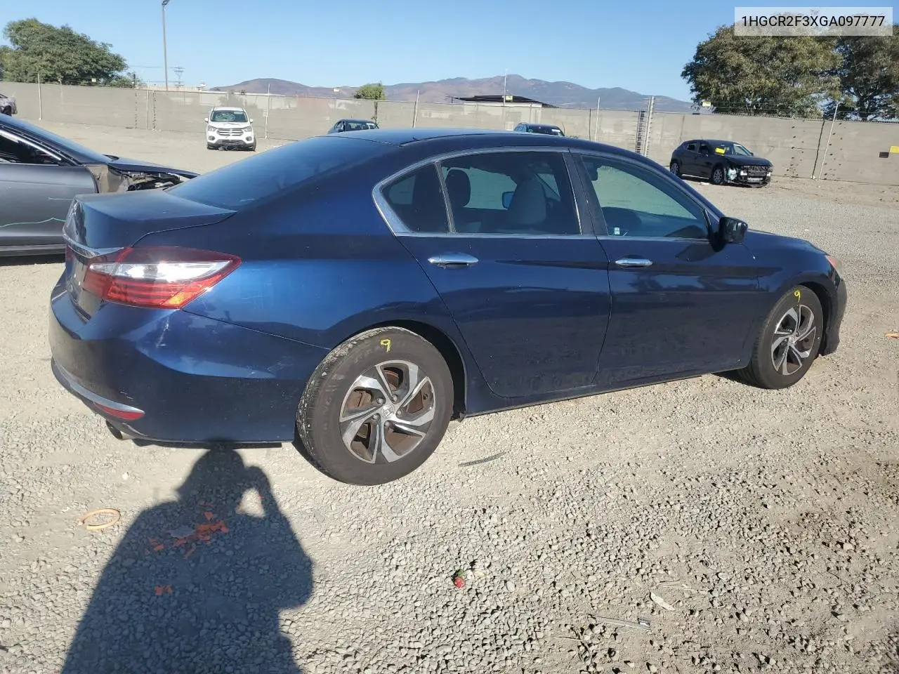 1HGCR2F3XGA097777 2016 Honda Accord Lx