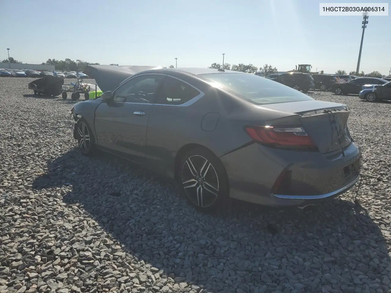 1HGCT2B03GA006314 2016 Honda Accord Touring