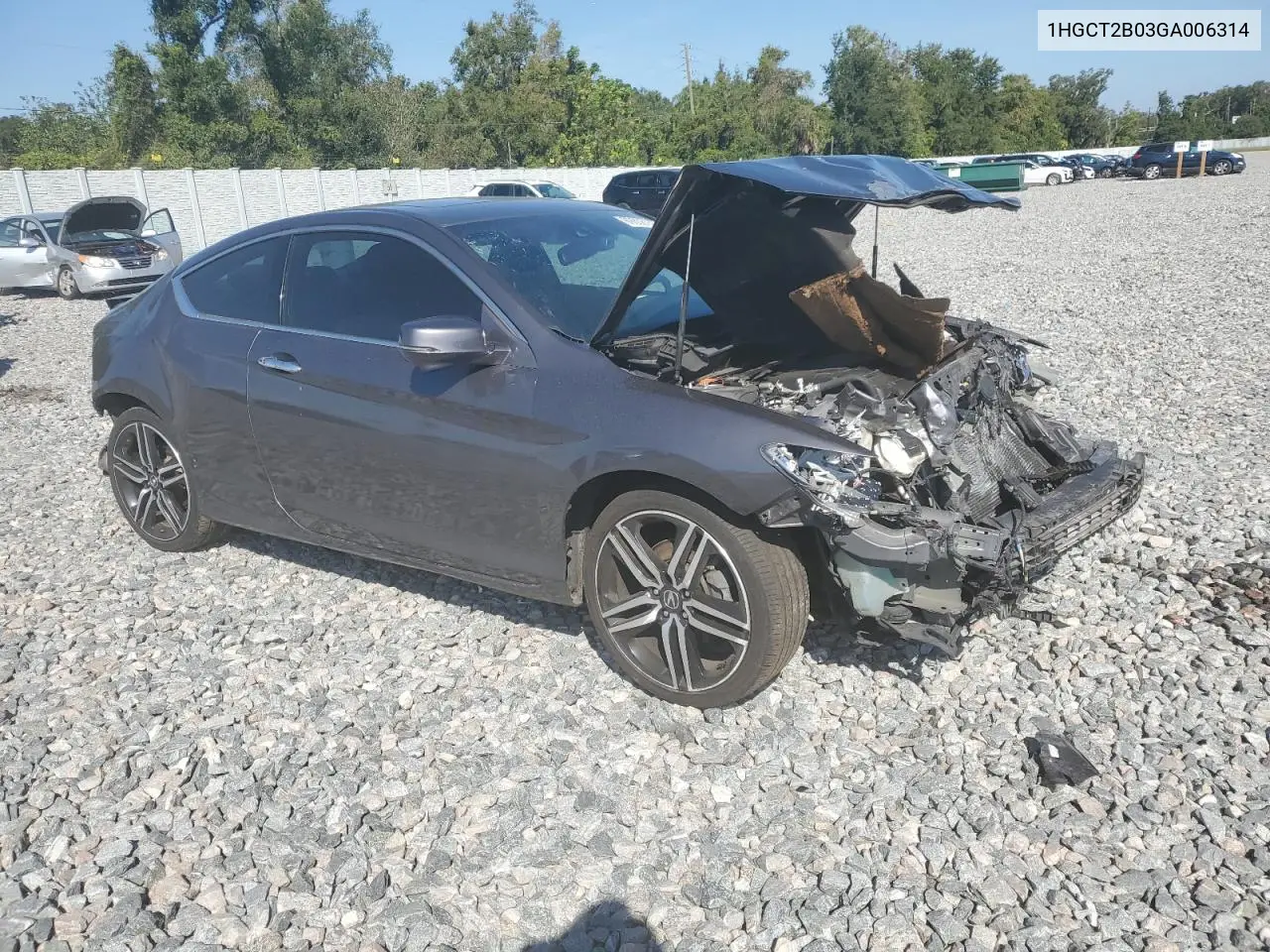 1HGCT2B03GA006314 2016 Honda Accord Touring