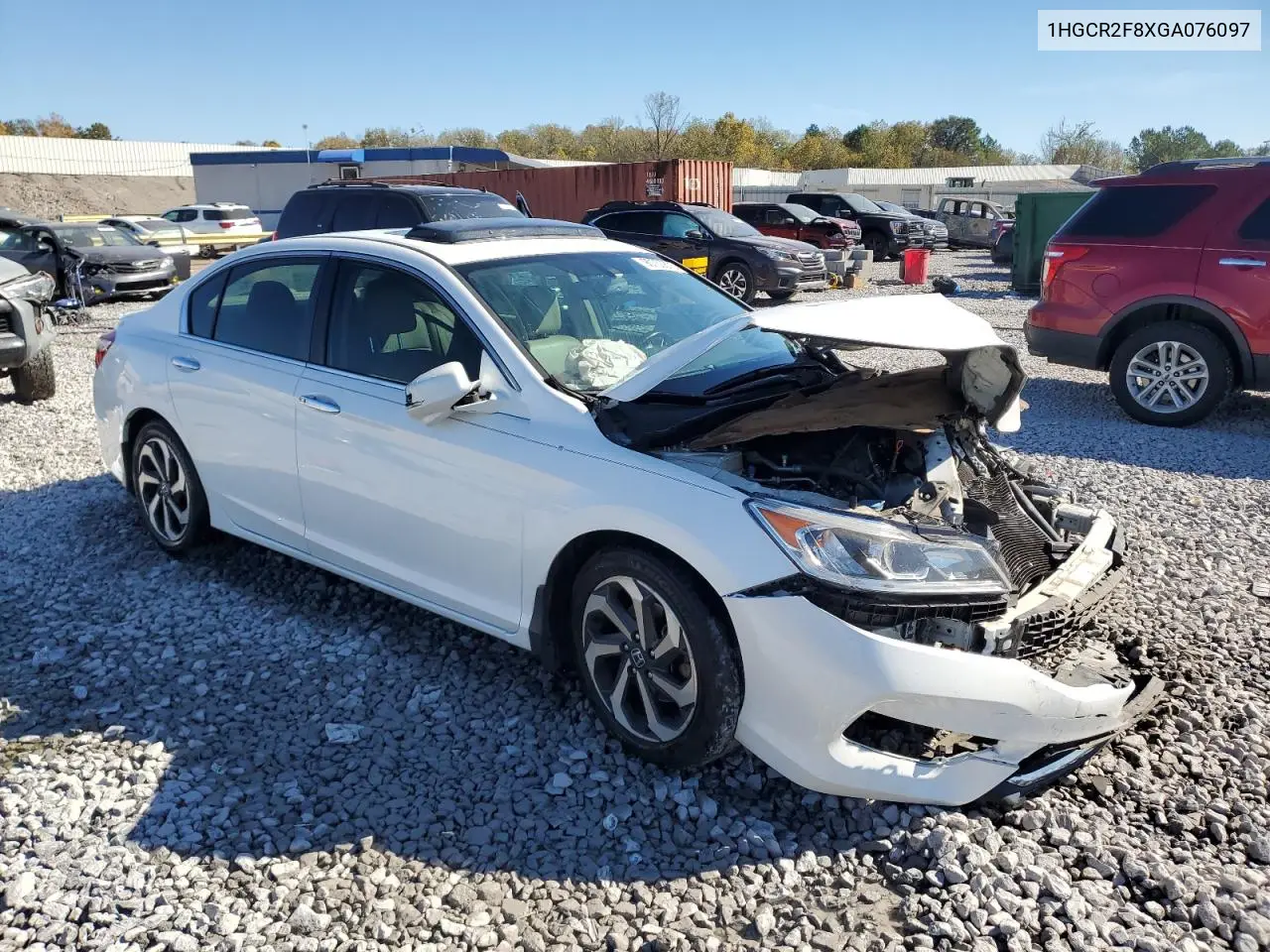 1HGCR2F8XGA076097 2016 Honda Accord Exl