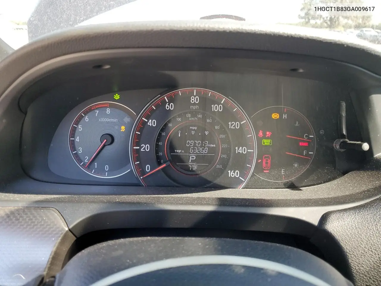 1HGCT1B83GA009617 2016 Honda Accord Exl