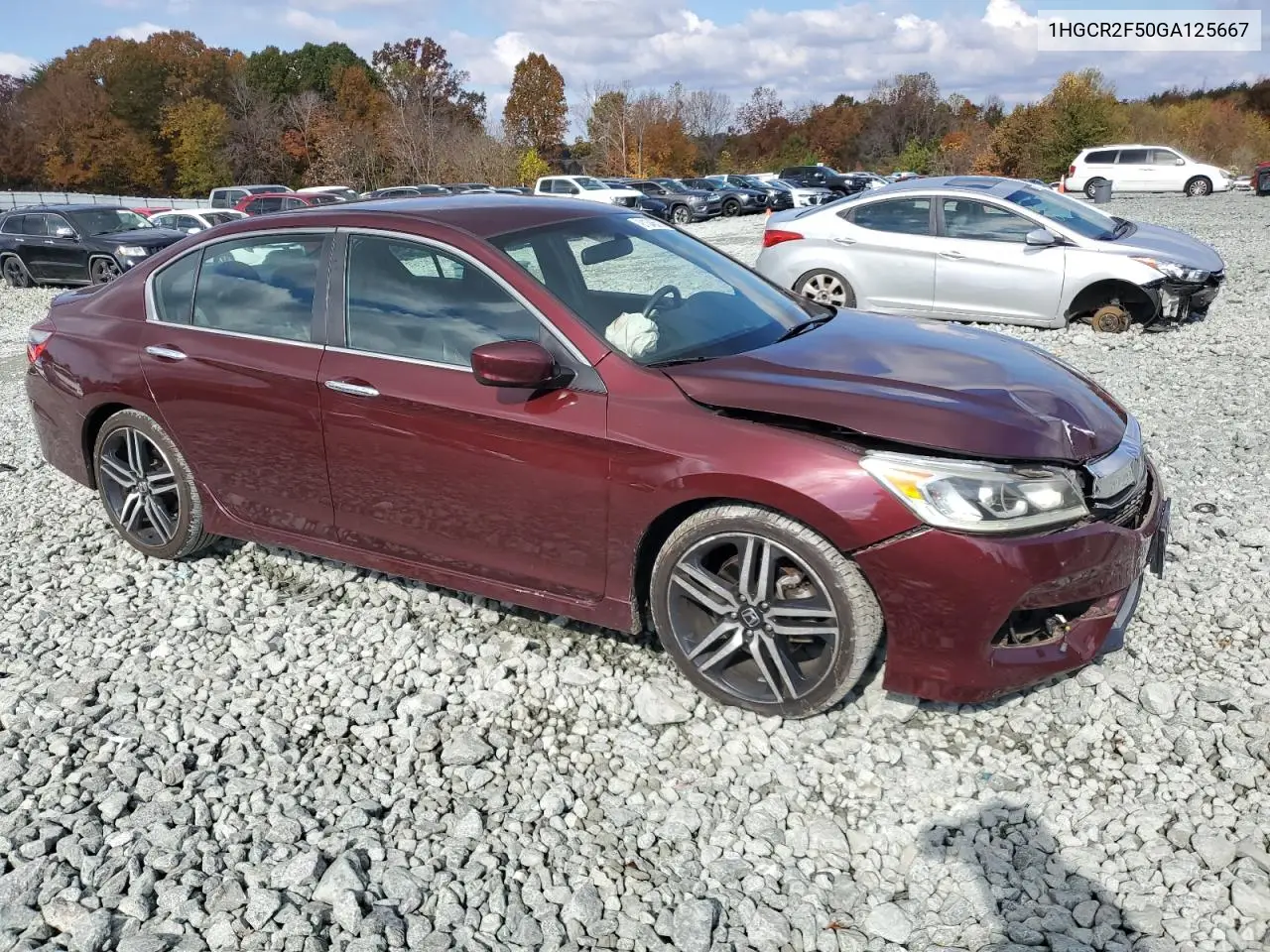 1HGCR2F50GA125667 2016 Honda Accord Sport