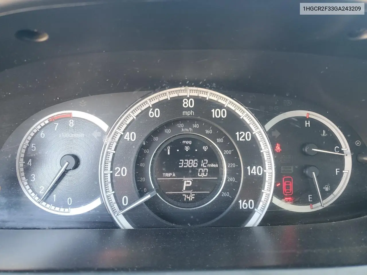 1HGCR2F33GA243209 2016 Honda Accord Lx