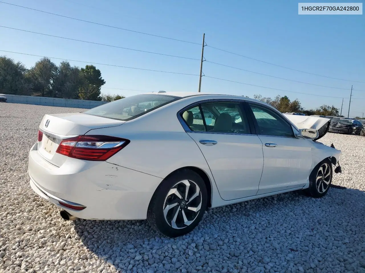 1HGCR2F70GA242800 2016 Honda Accord Ex