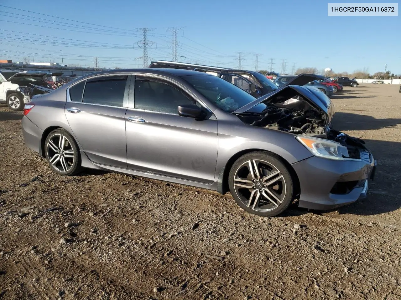 1HGCR2F50GA116872 2016 Honda Accord Sport