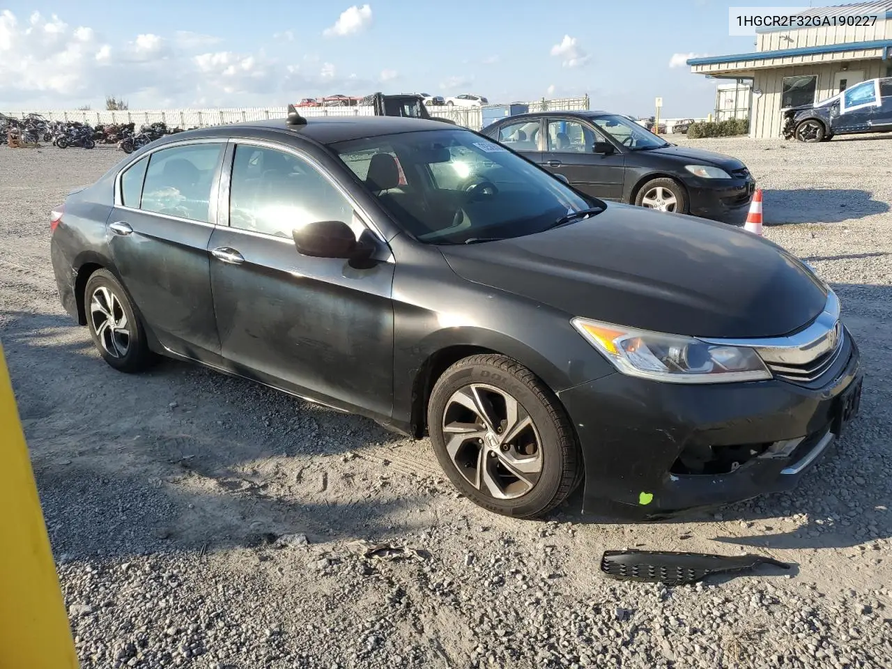 1HGCR2F32GA190227 2016 Honda Accord Lx