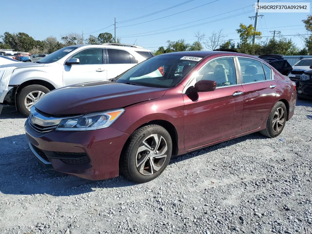 1HGCR2F37GA092942 2016 Honda Accord Lx