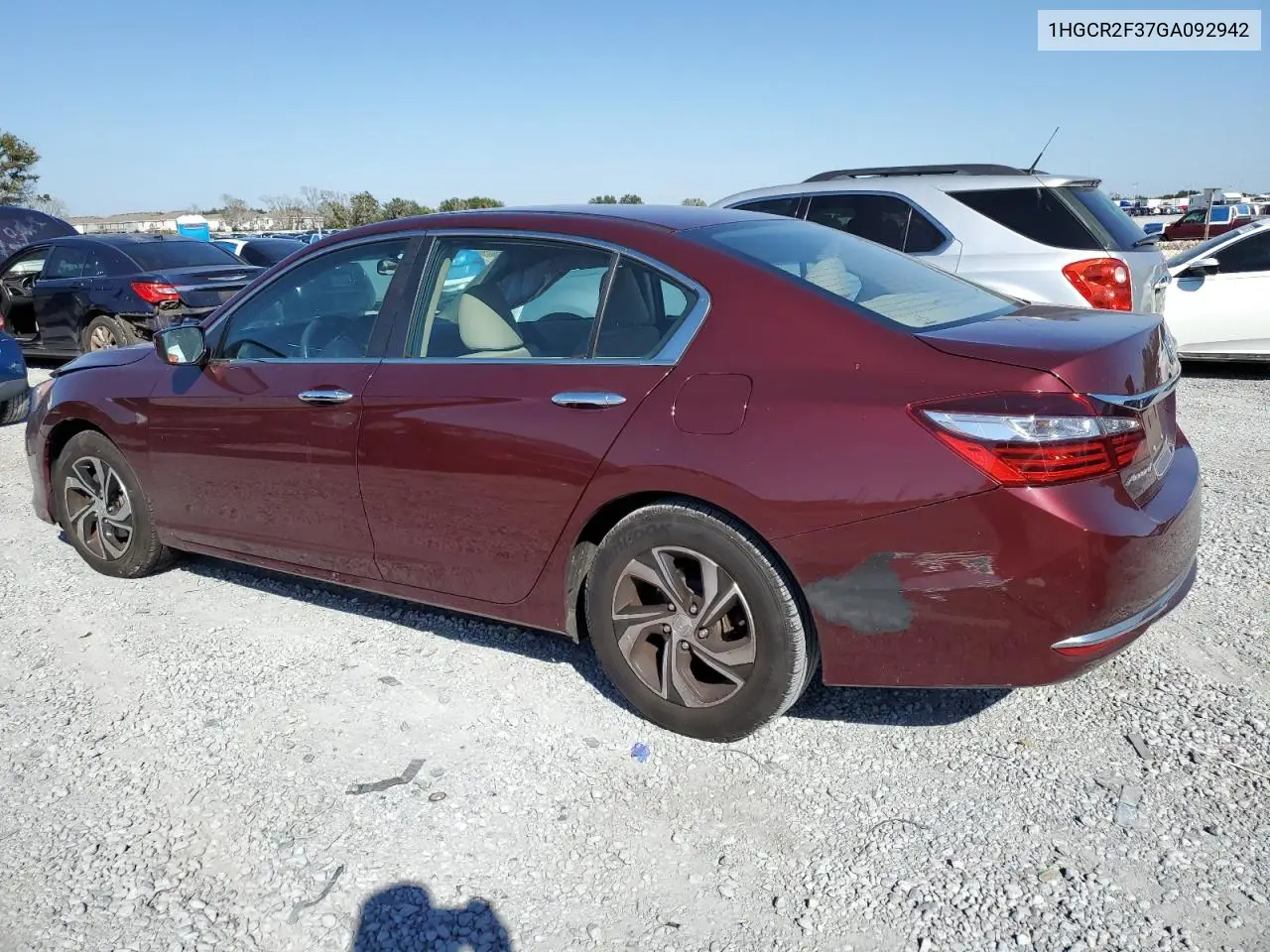 1HGCR2F37GA092942 2016 Honda Accord Lx